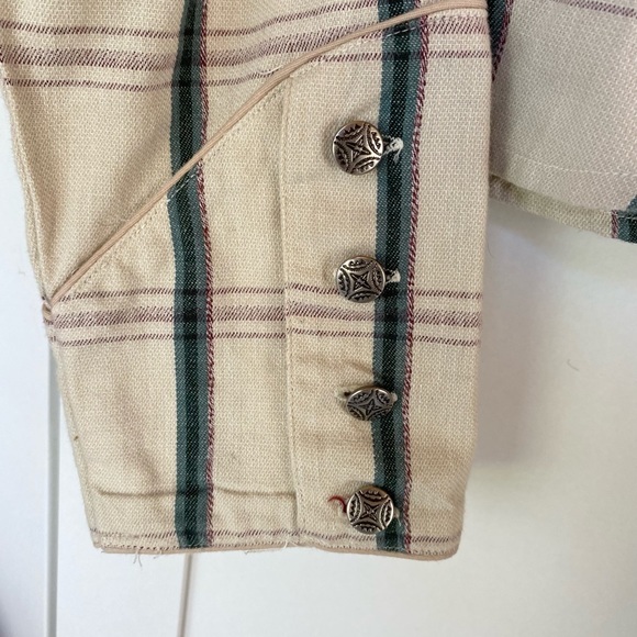 Vintage Wrangler Women’s Western Long Sleeve Button Down Cropped Women’s Large - Picture 8 of 9